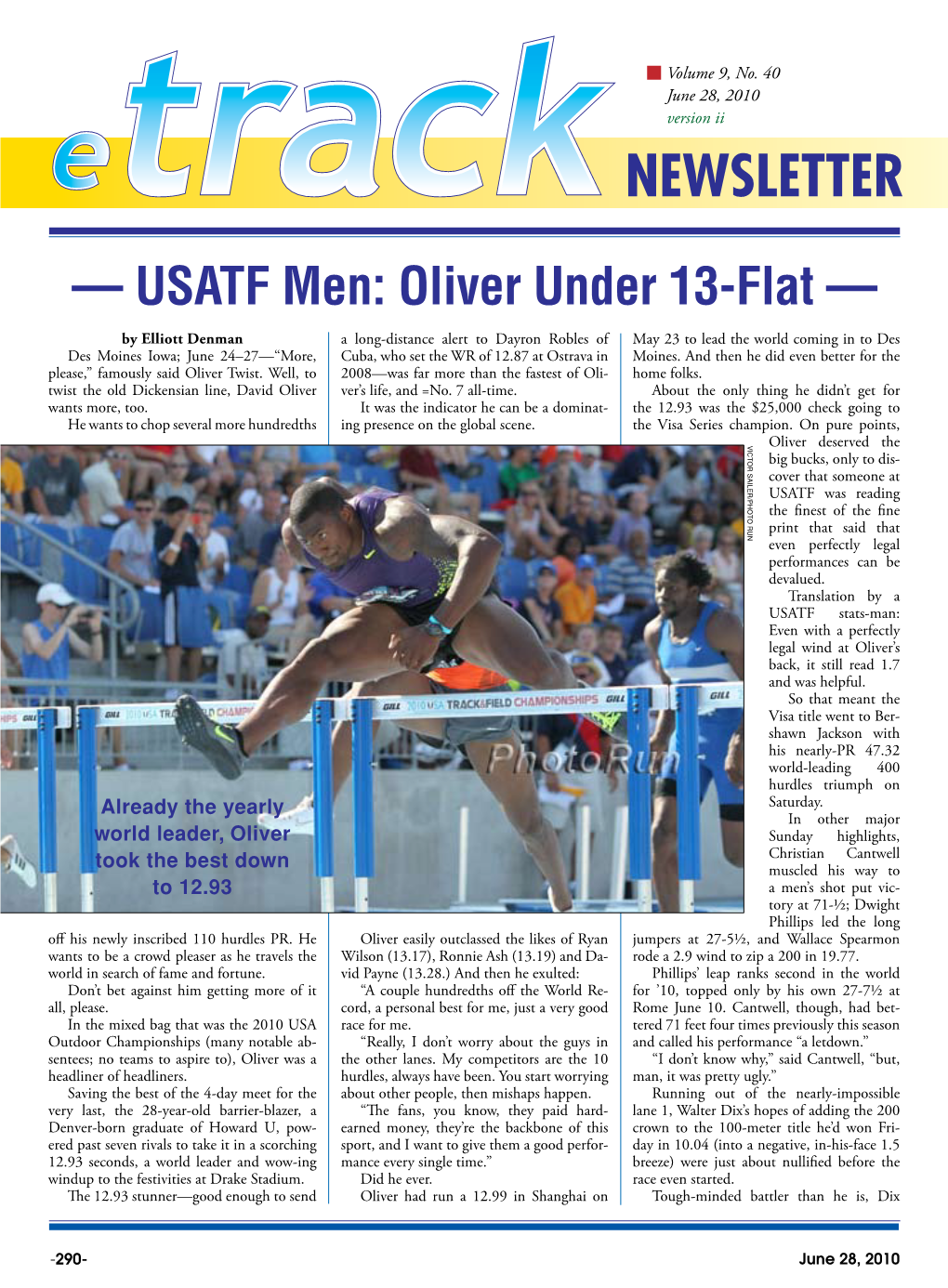 — USATF Men: Oliver Under 13-Flat —