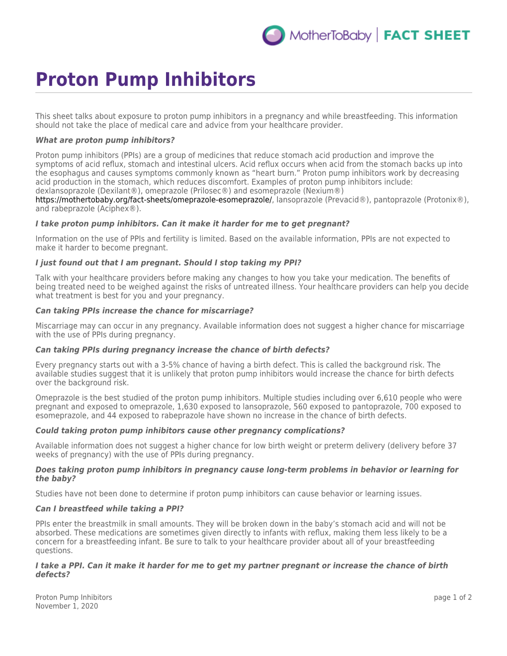 Proton Pump Inhibitors