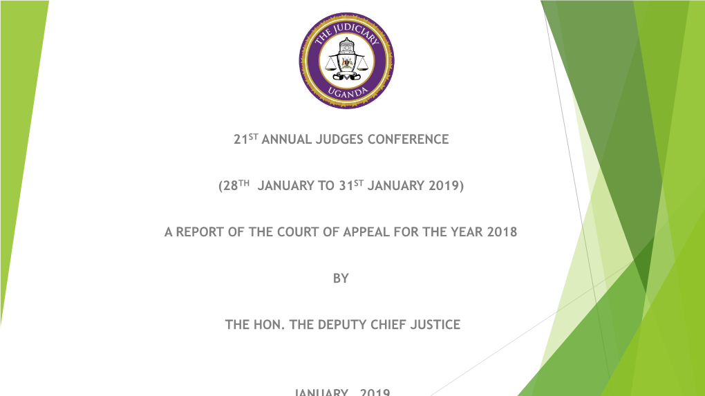 Presentation on Court of Appeal Performance for The