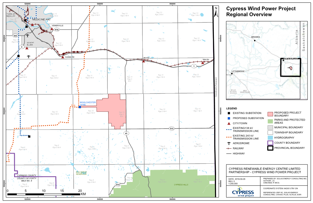 Cypress Wind Power Project Regional Overview