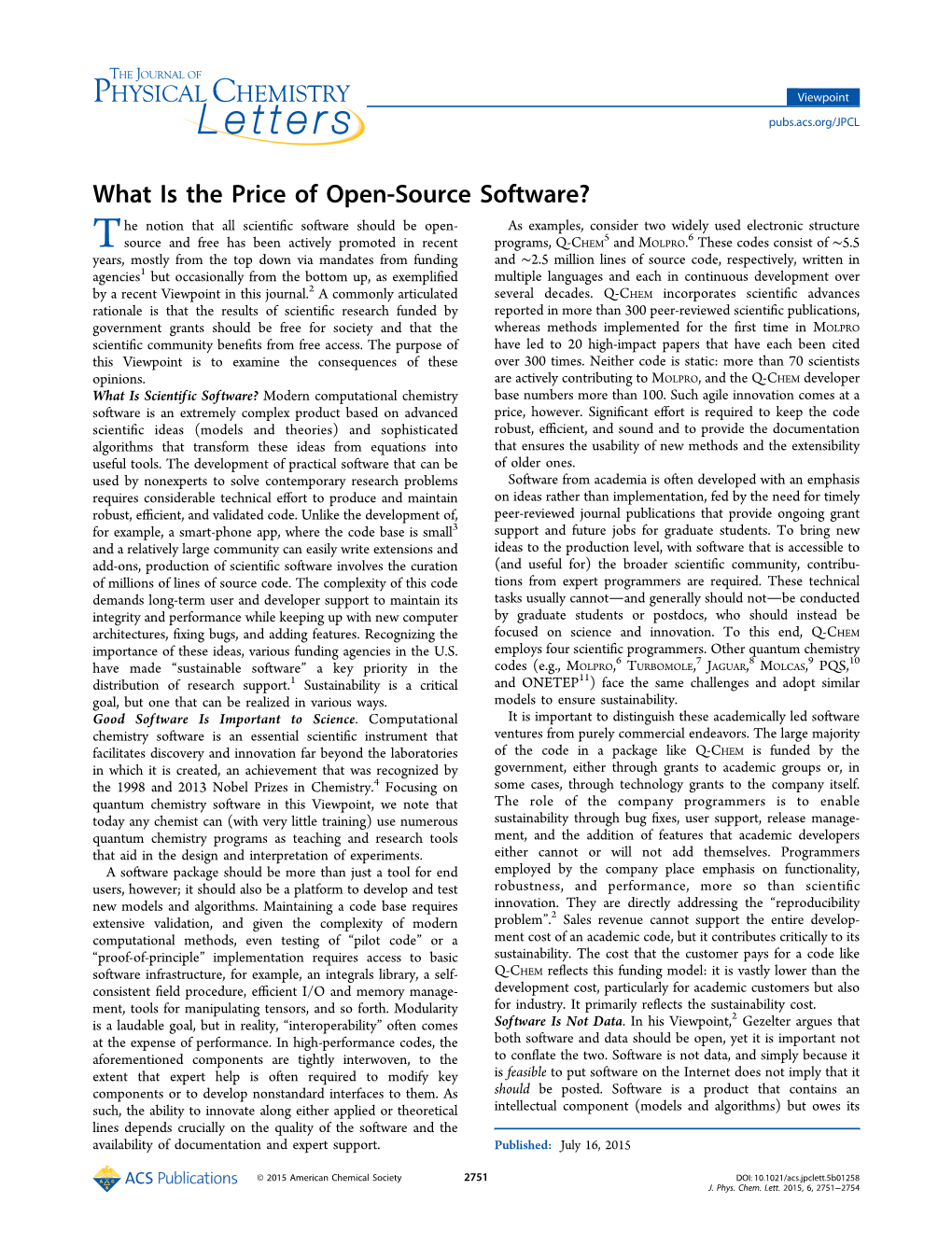 What Is the Price of Open-Source Software?