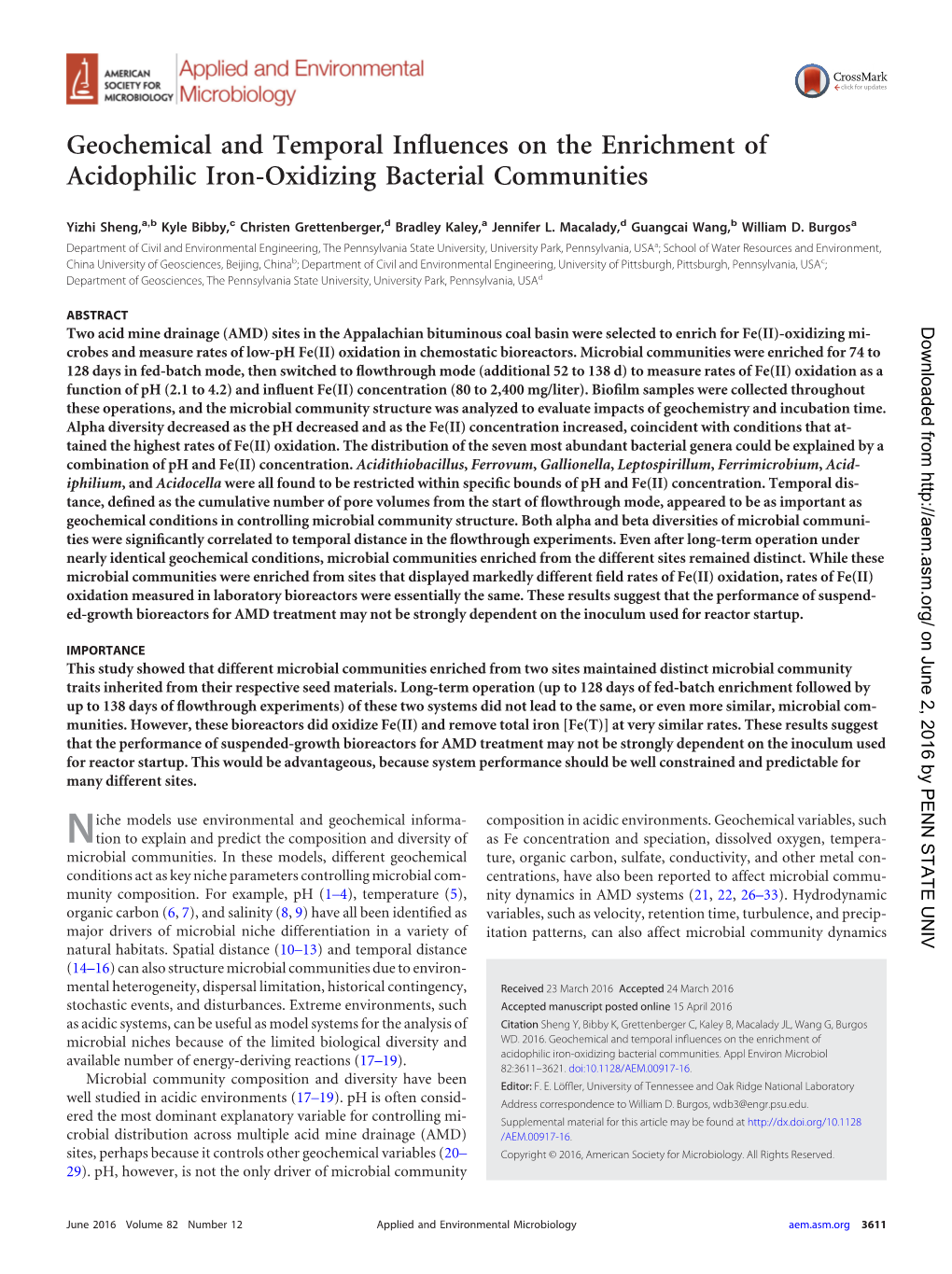 Geochemical and Temporal Influences on the Enrichment Of