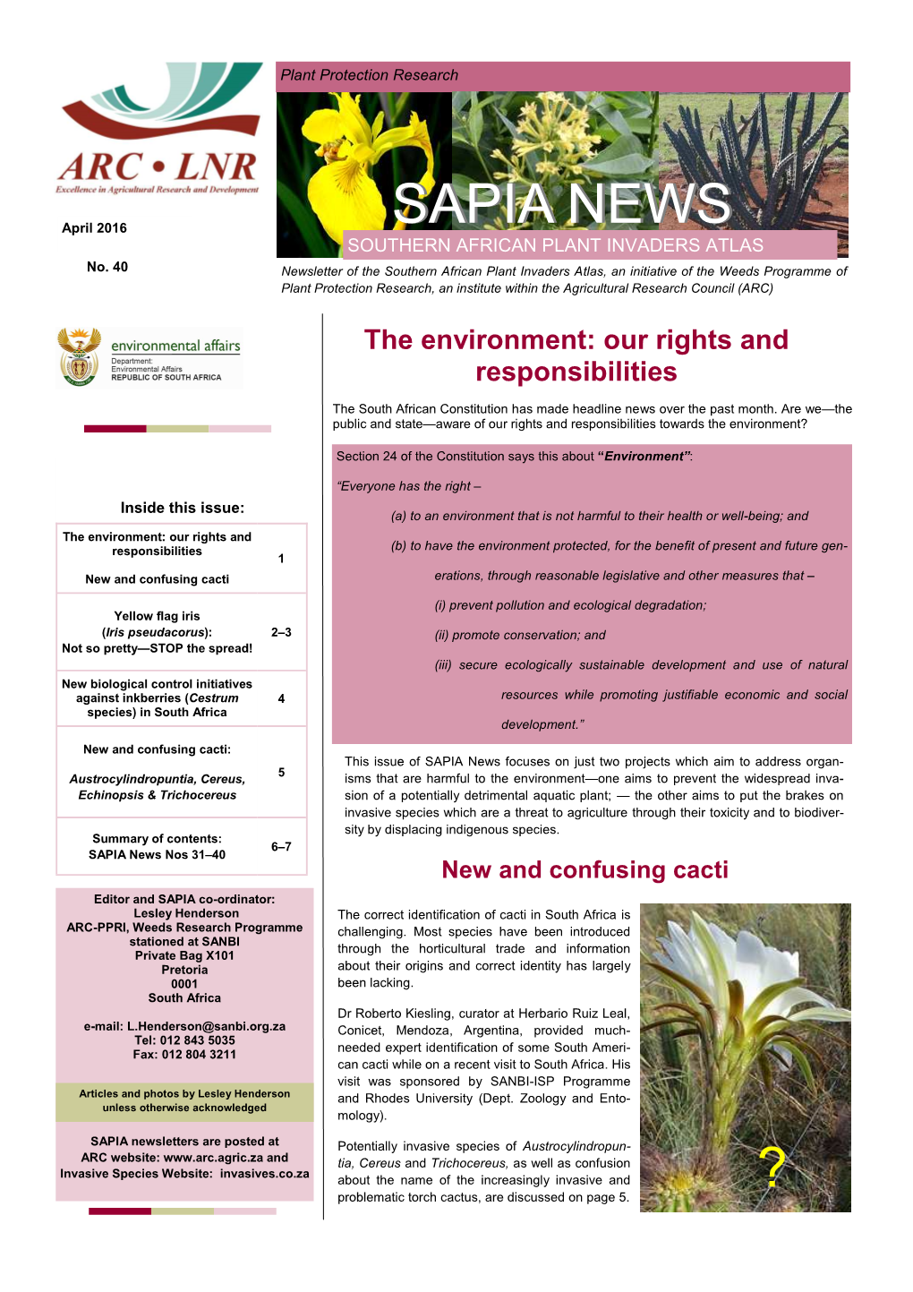 SAPIA NEWS No. 40 Page 2