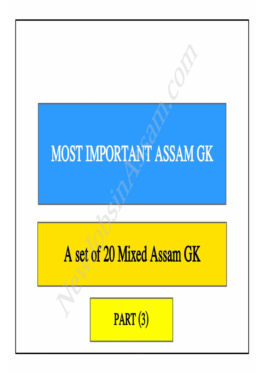 Download Assam GK PDF Part