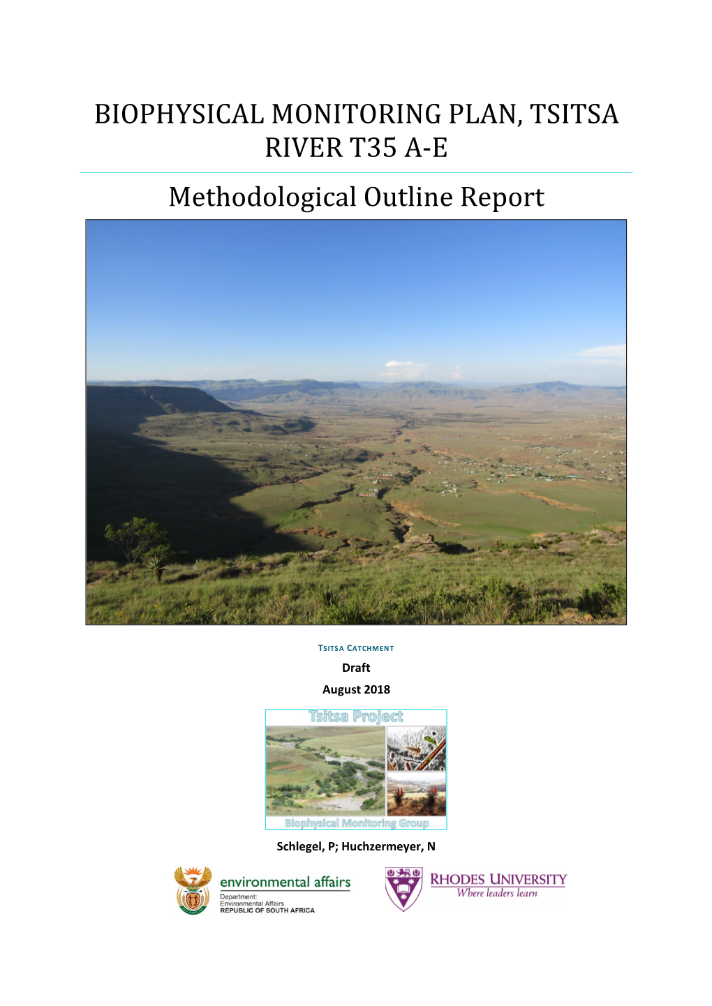 BIOPHYSICAL MONITORING PLAN, TSITSA RIVER T35 A-E Methodological Outline Report