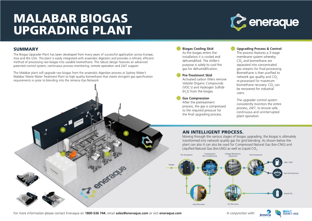 Eneraque Biogas Upgrader – Malabar Biomethane