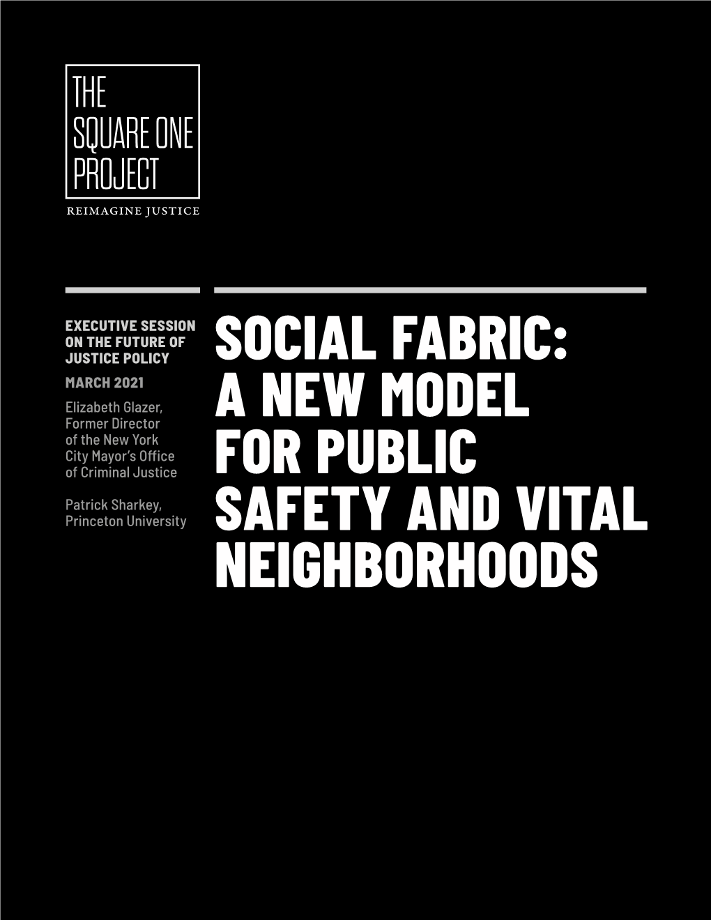 A New Model for Public Safety and Vital Neighborhoods