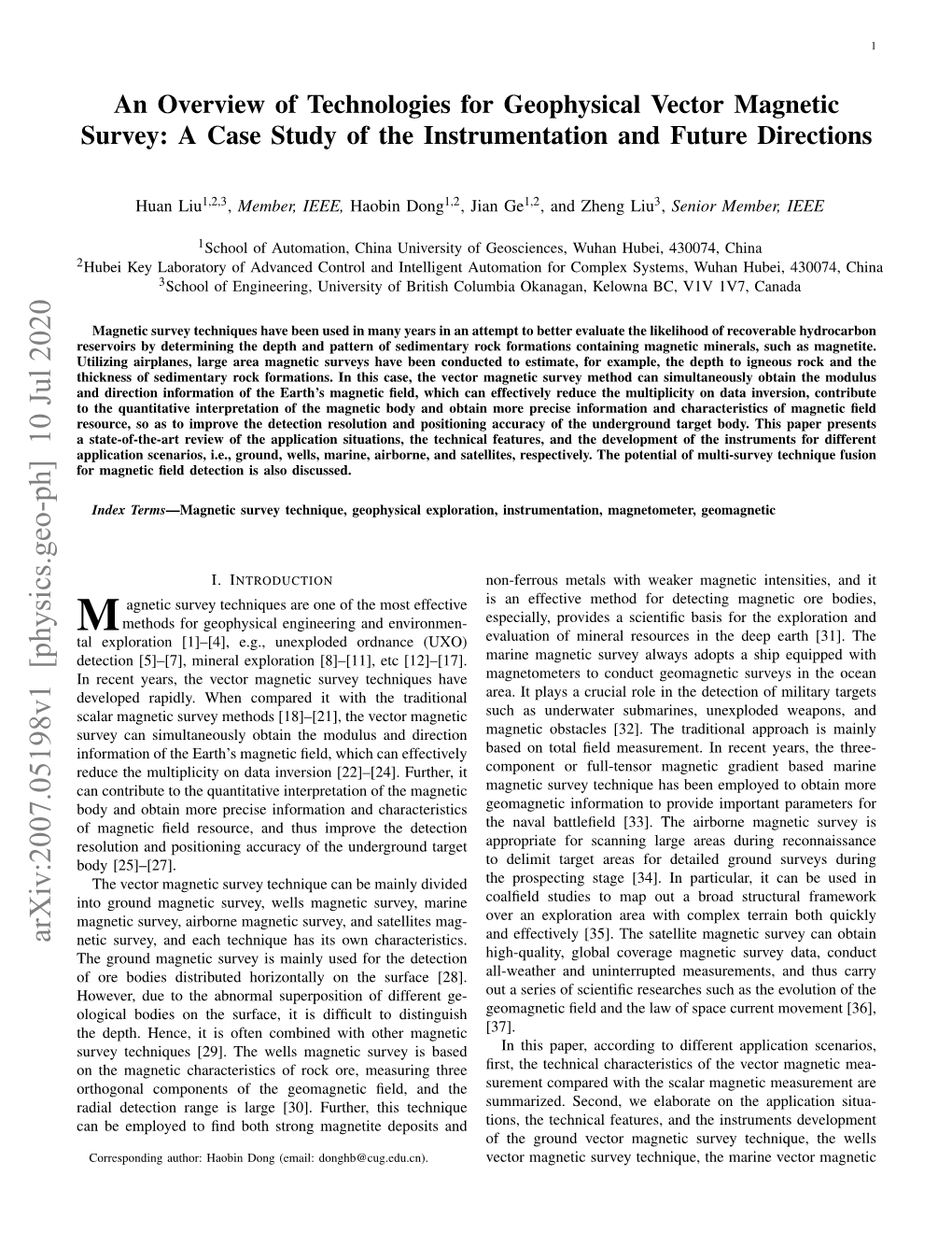 An Overview of Technologies for Geophysical Vector Magnetic Survey: a Case Study of the Instrumentation and Future Directions