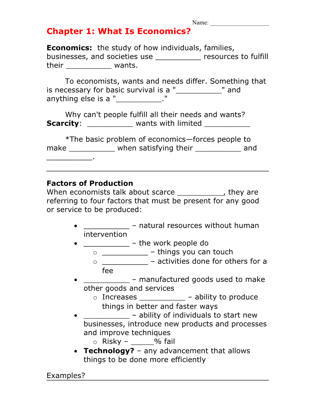 Chapter 1: What Is Economics s1