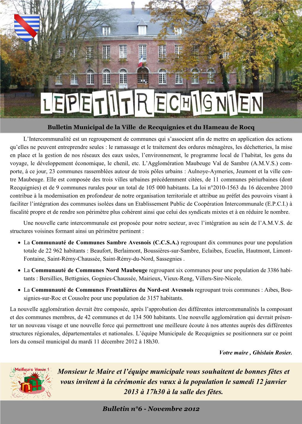 Bulletin Municipal De La Ville De Recquignies