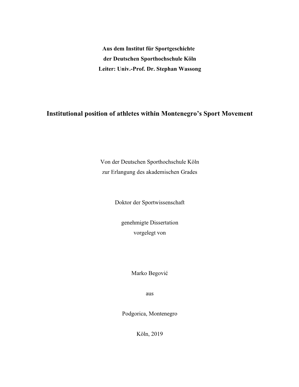 Thesis Marko Begović Final Proofread Sređeno MB