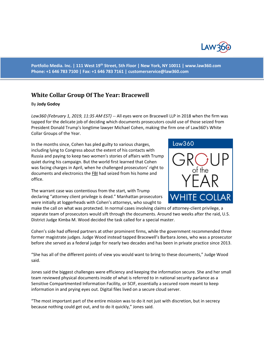 White Collar Practice Group of the Year