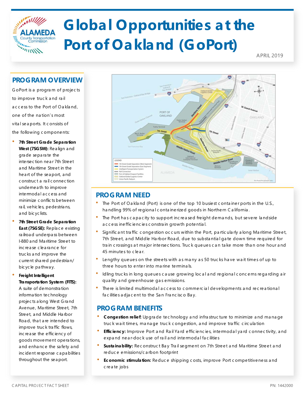 Global Opportunities at the Port of Oakland (Goport) APRIL 2019