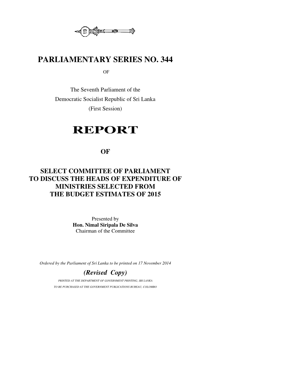 Select Committee Report