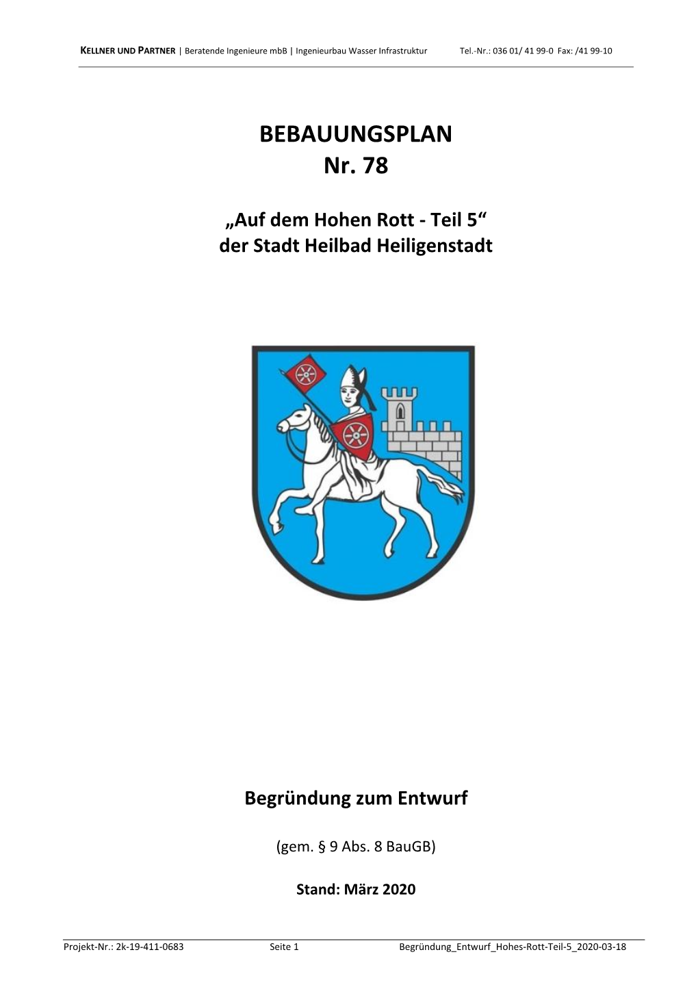 BEBAUUNGSPLAN Nr. 78