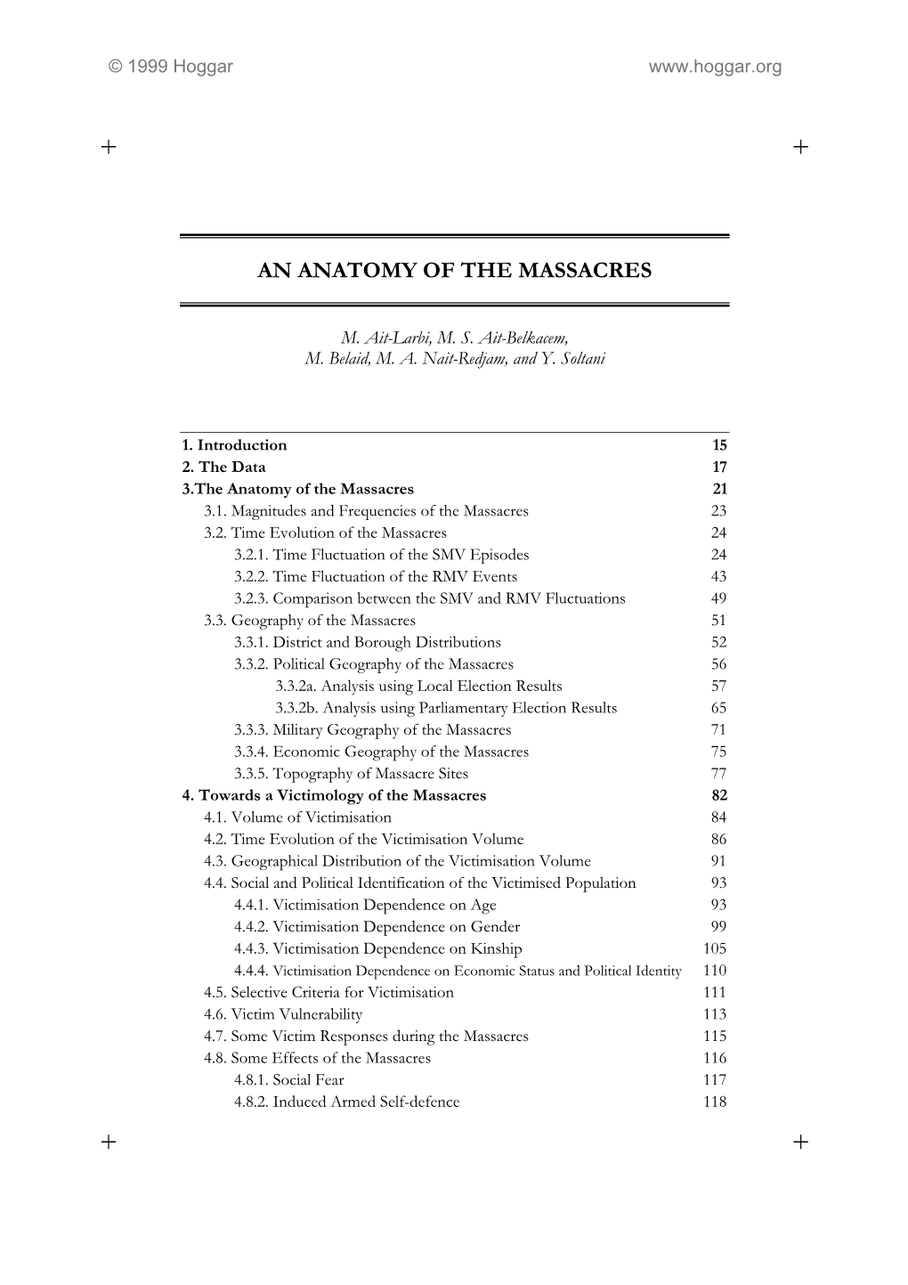 An Anatomy of the Massacres