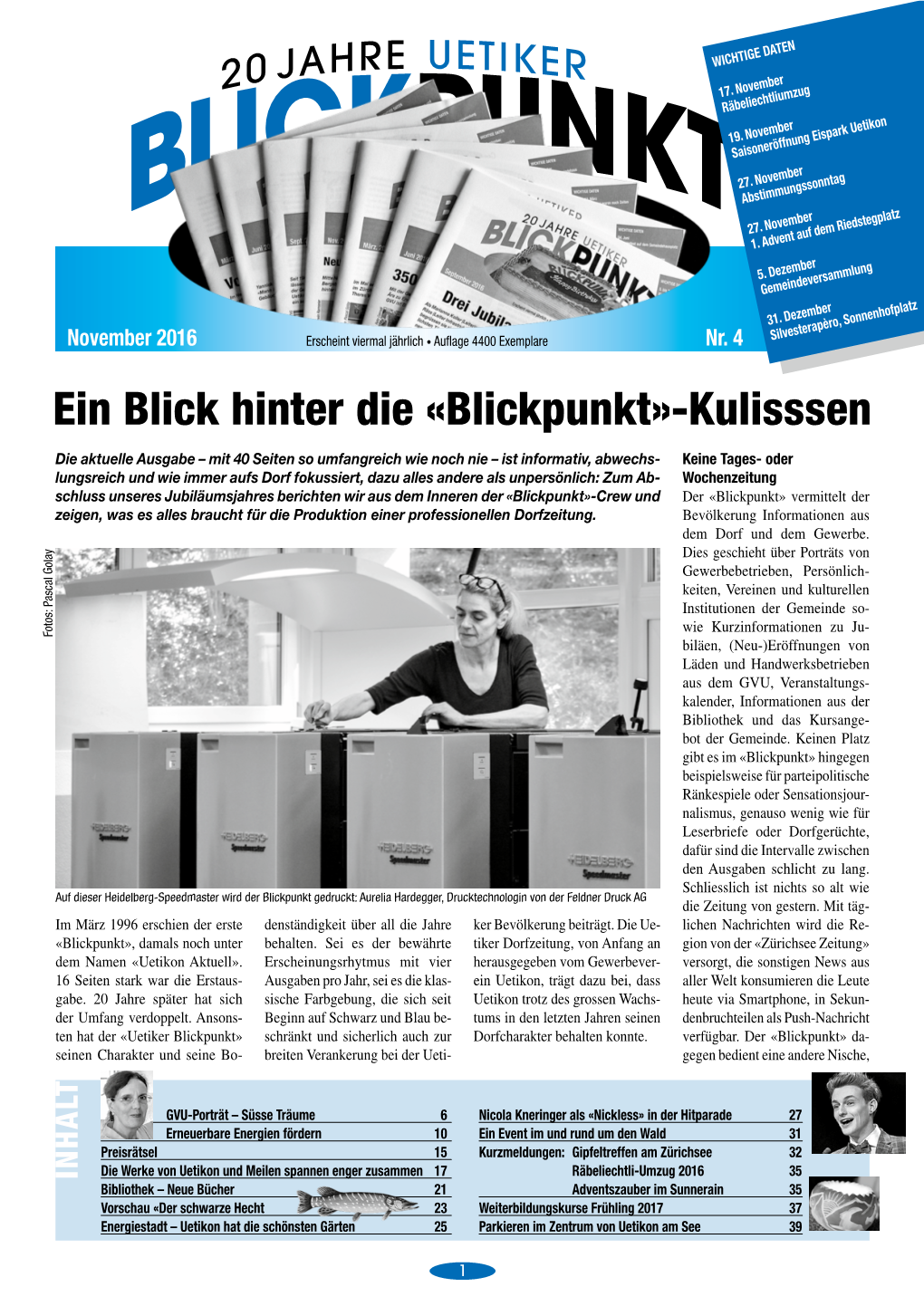 Ein Blick Hinter Die «Blickpunkt»-Kulisssen