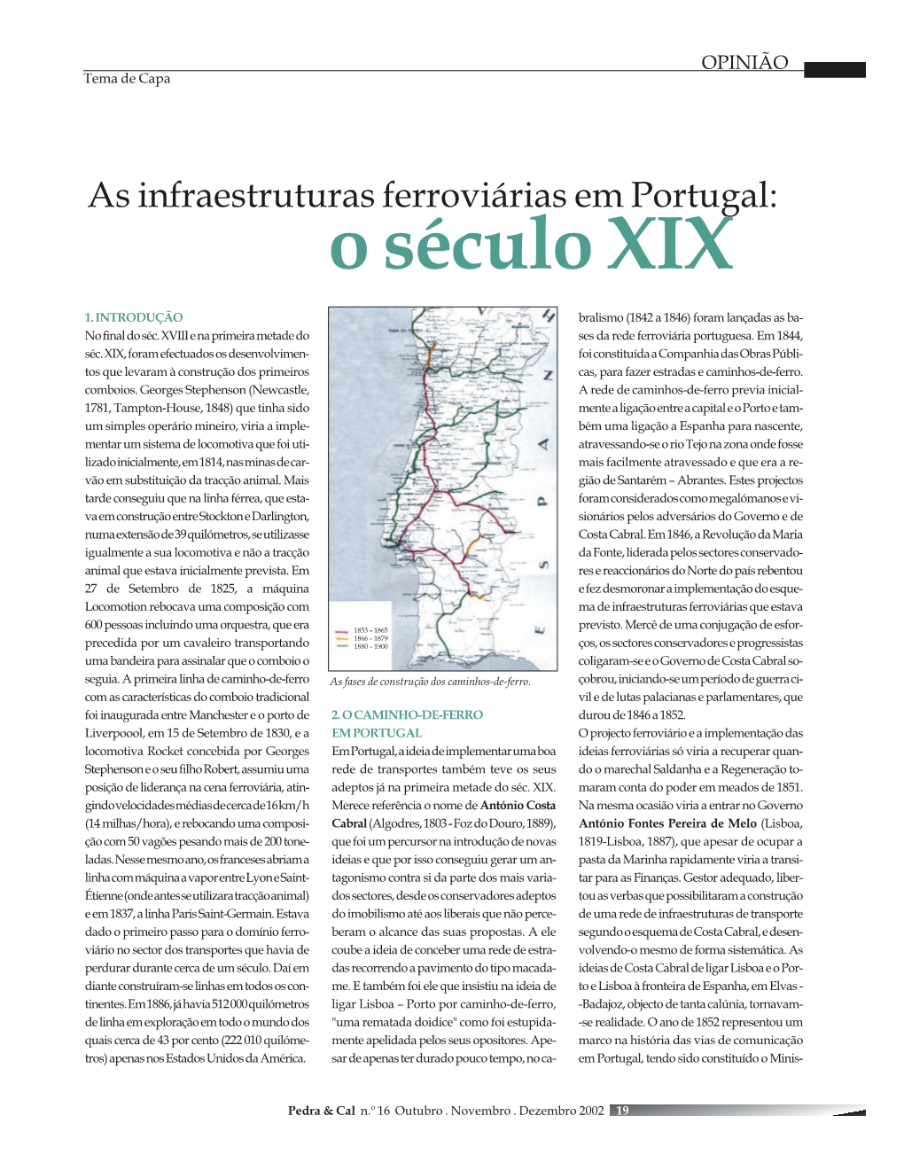 19 As Infraestruturas Ferroviárias Em Portugal: O Século