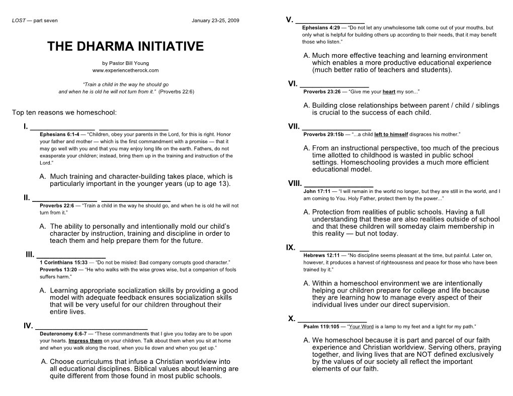The Dharma Initiative A