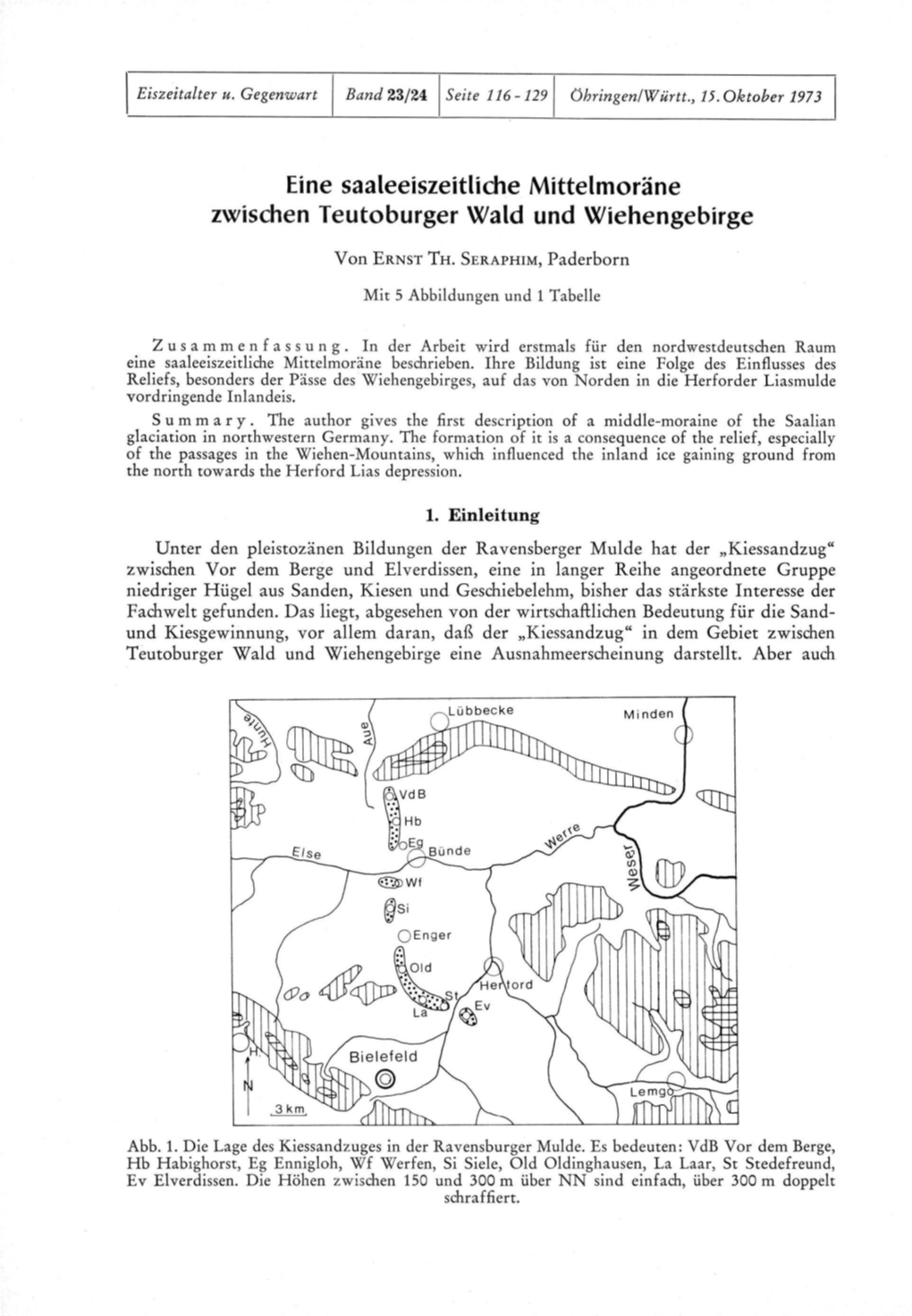Eine Saaleeiszeitliche Mittelmoräne Zwischen Teutoburger Wald Und Wiehengebirge