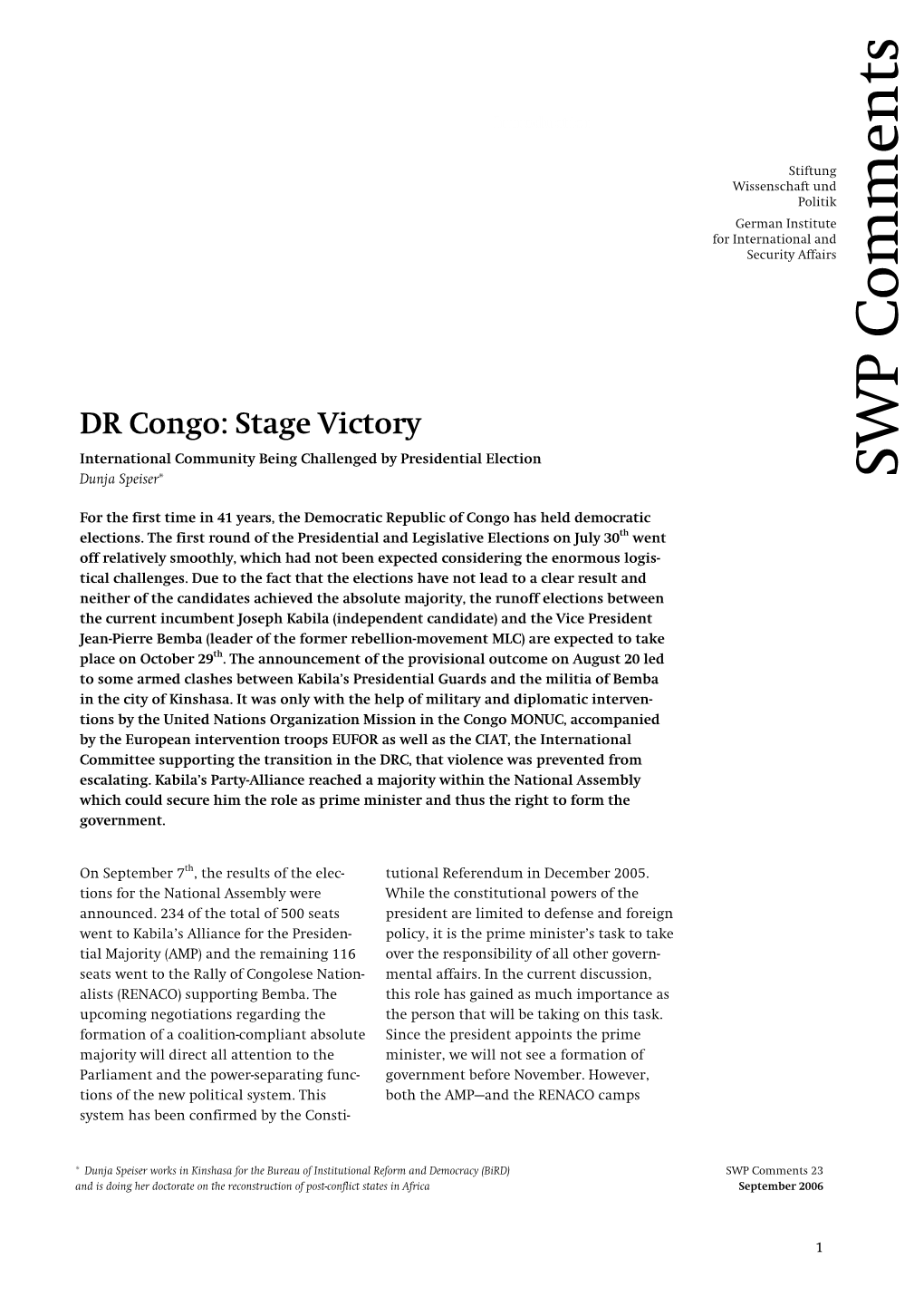 DR Congo: Stage Victory International Community Being Challenged by Presidential Election