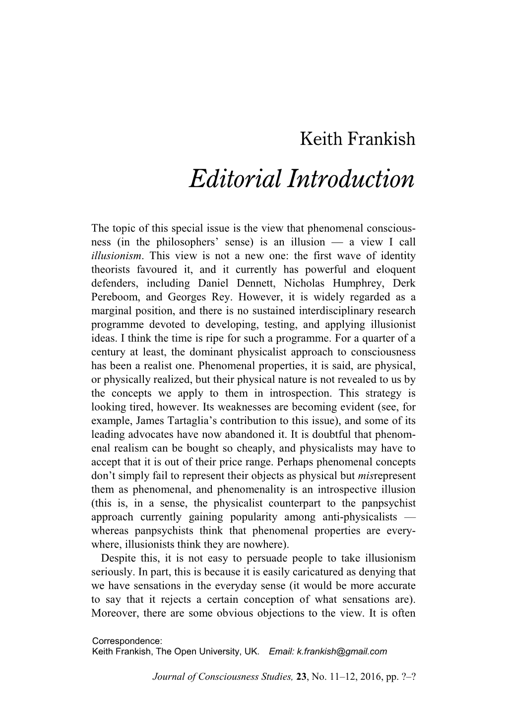Editorial Introduction