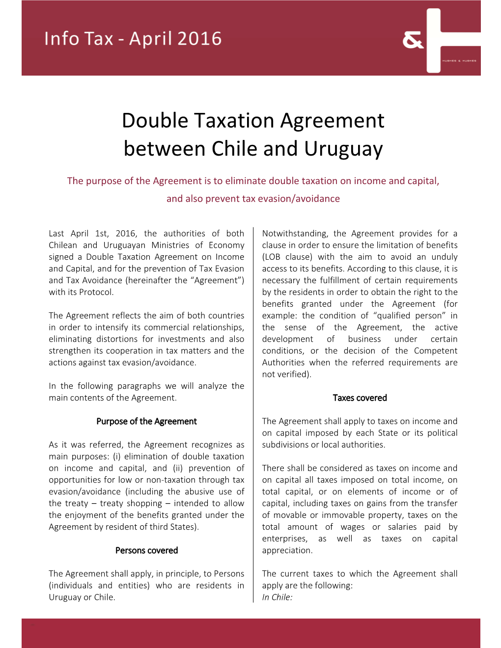 Info Tax April Chile Uruguay