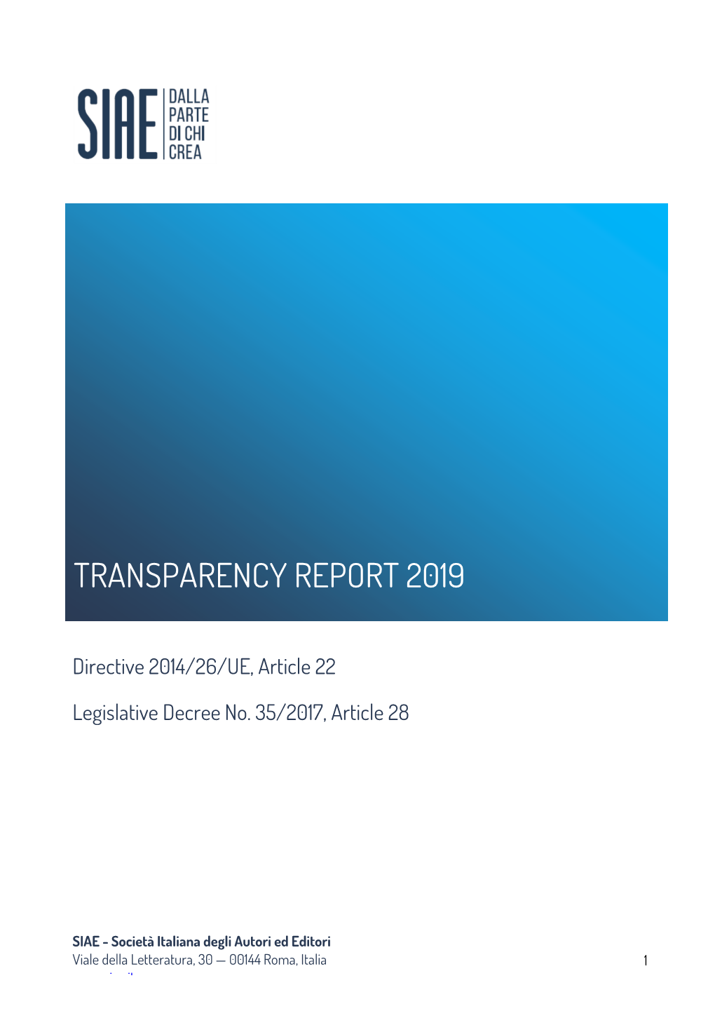 Transparency Report 2019