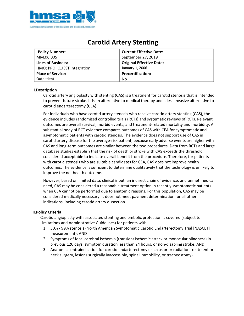 Carotid Artery Stenting