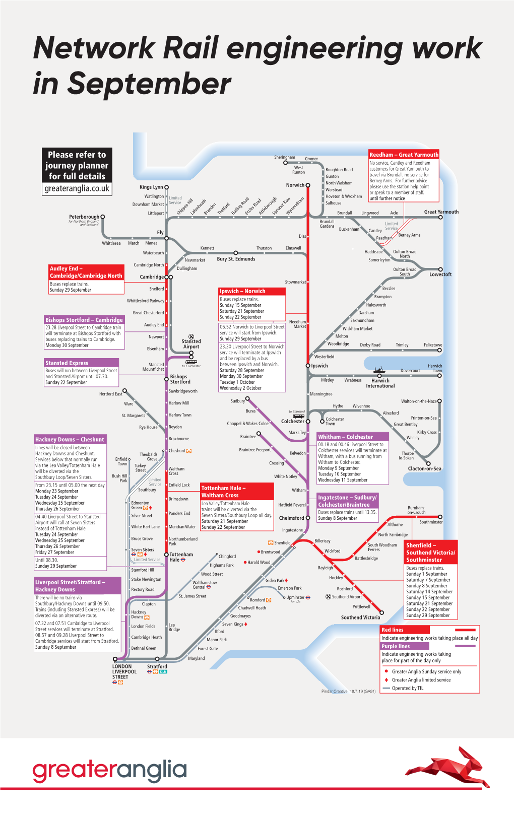 Please Refer to Journey Planner for Full Details