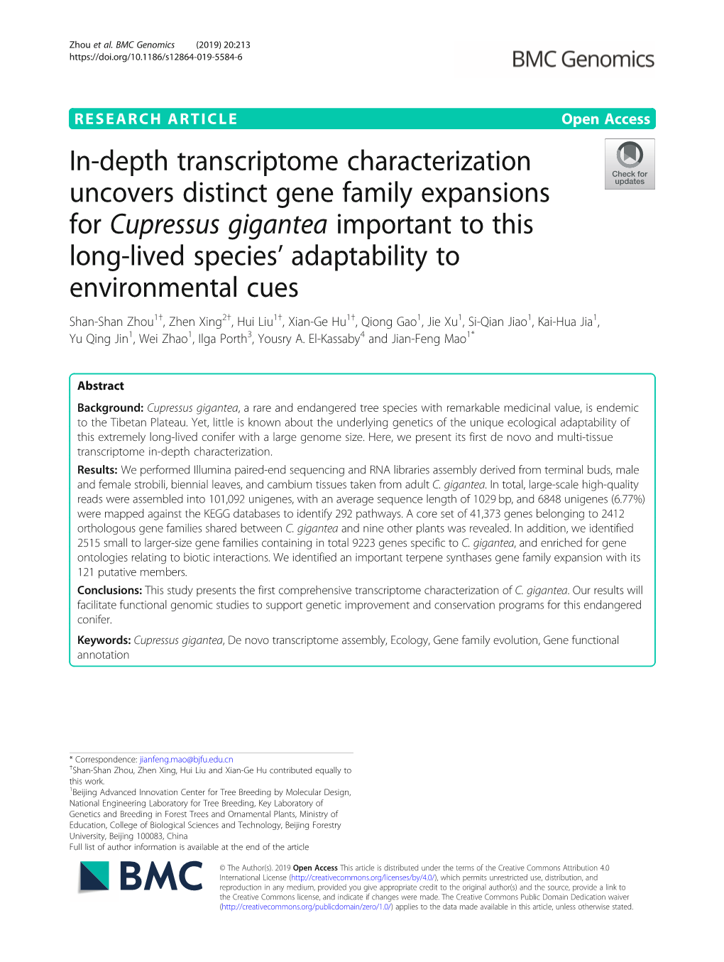 In-Depth Transcriptome Characterization Uncovers Distinct