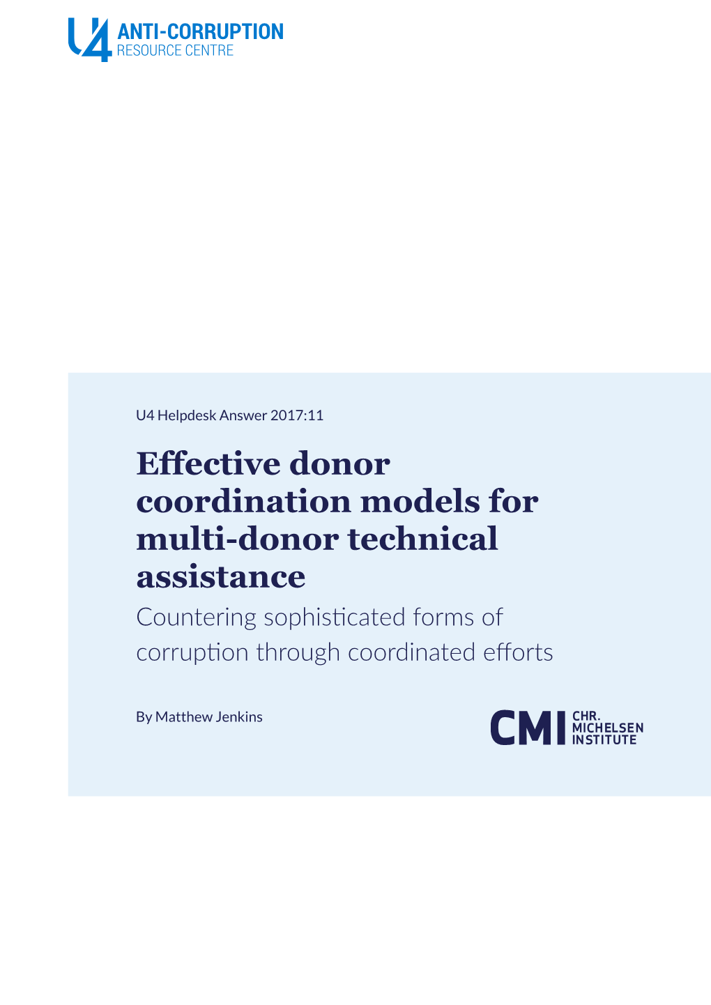 Donor Coordination Structures