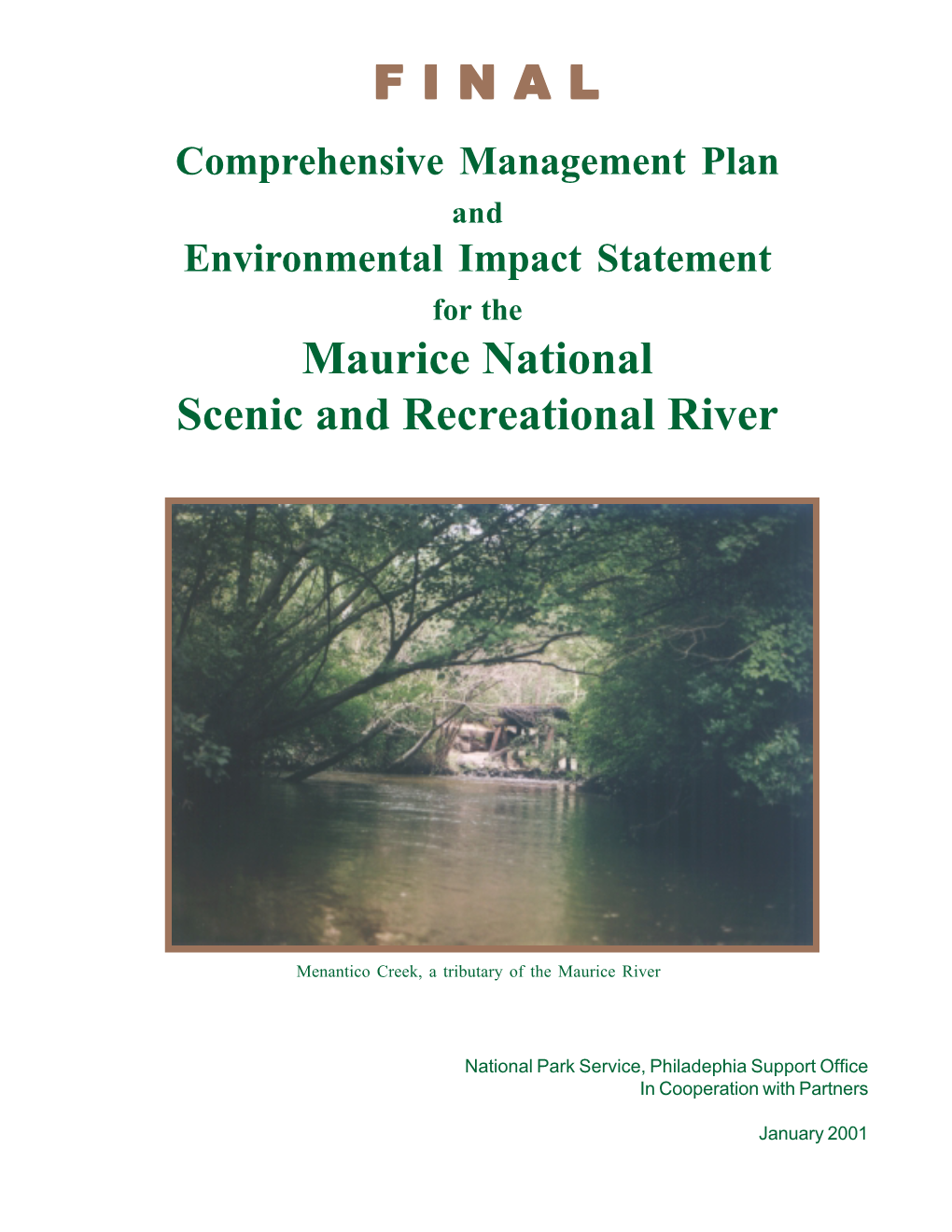Maurice River Management Plan, New Jersey