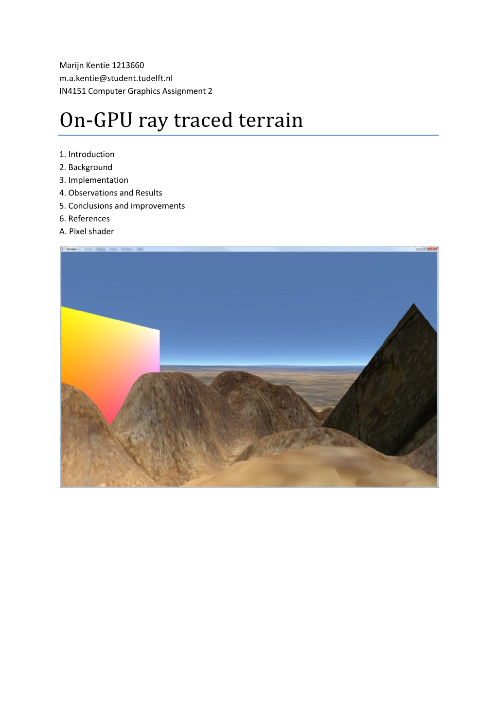 On-GPU Ray Traced Terrain