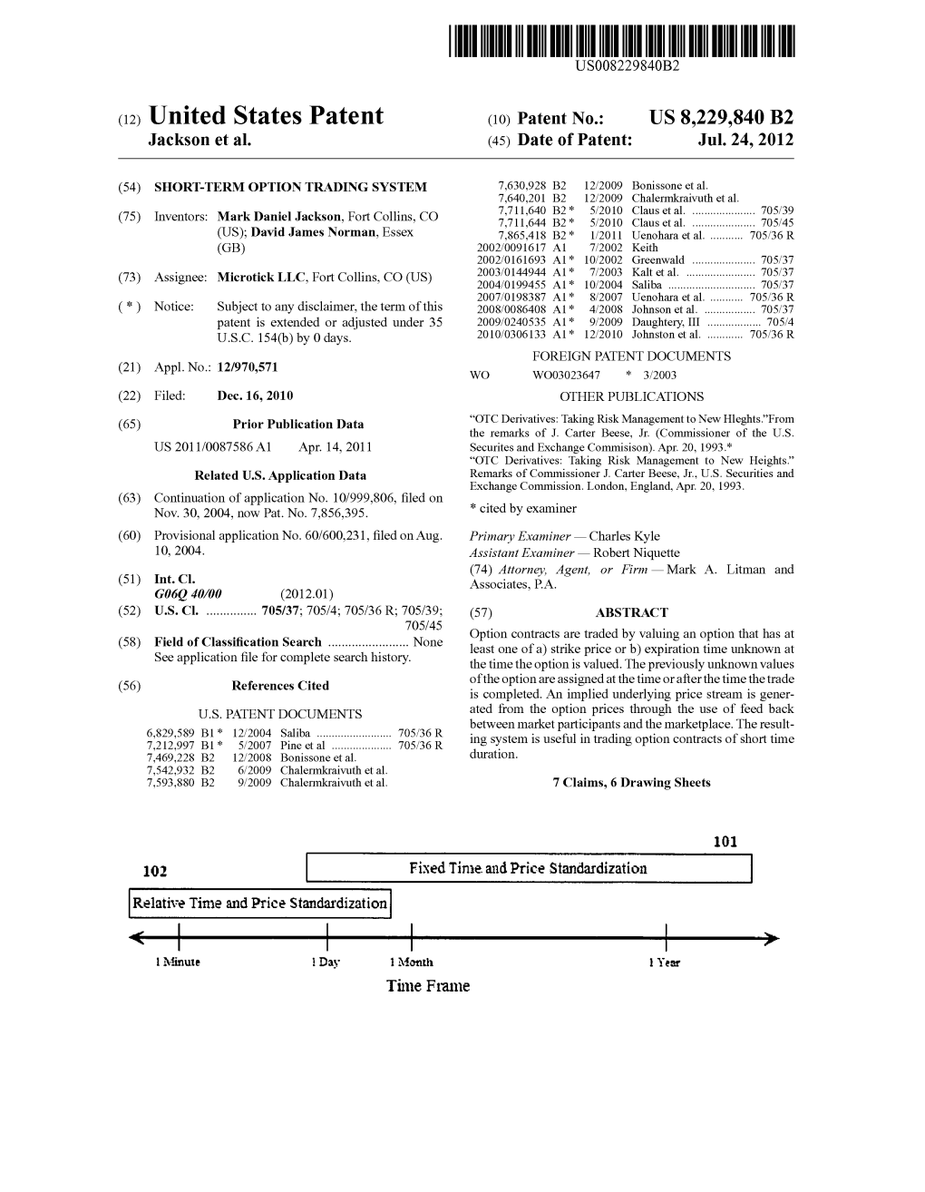 (12) United States Patent (10) Patent No.: US 8,229,840 B2 Jackson Et Al