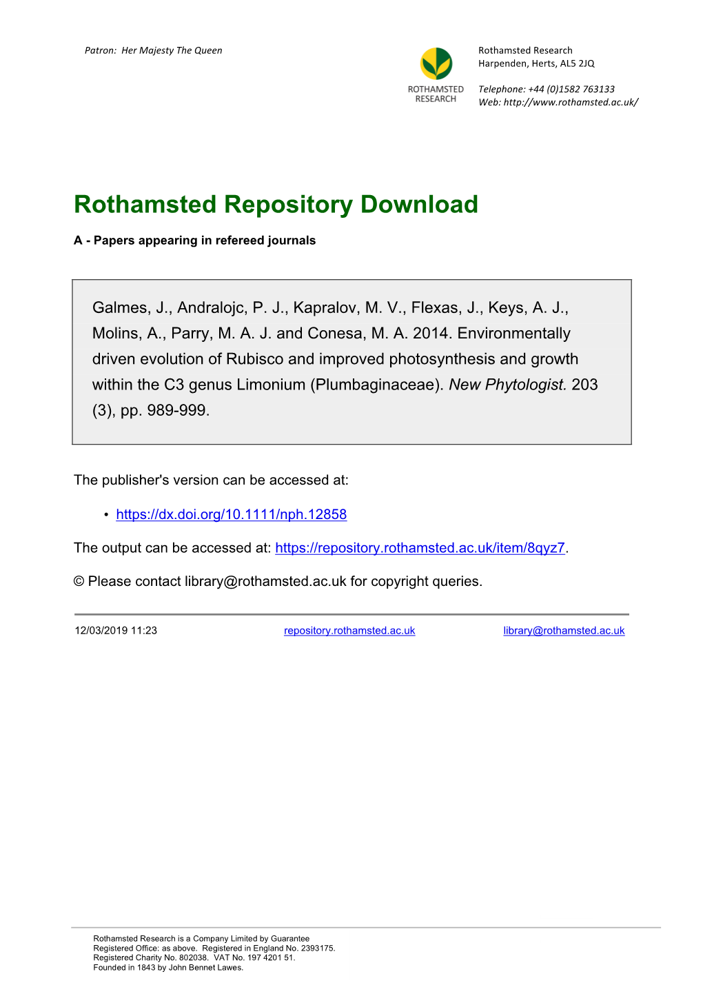 Rothamsted Repository Download