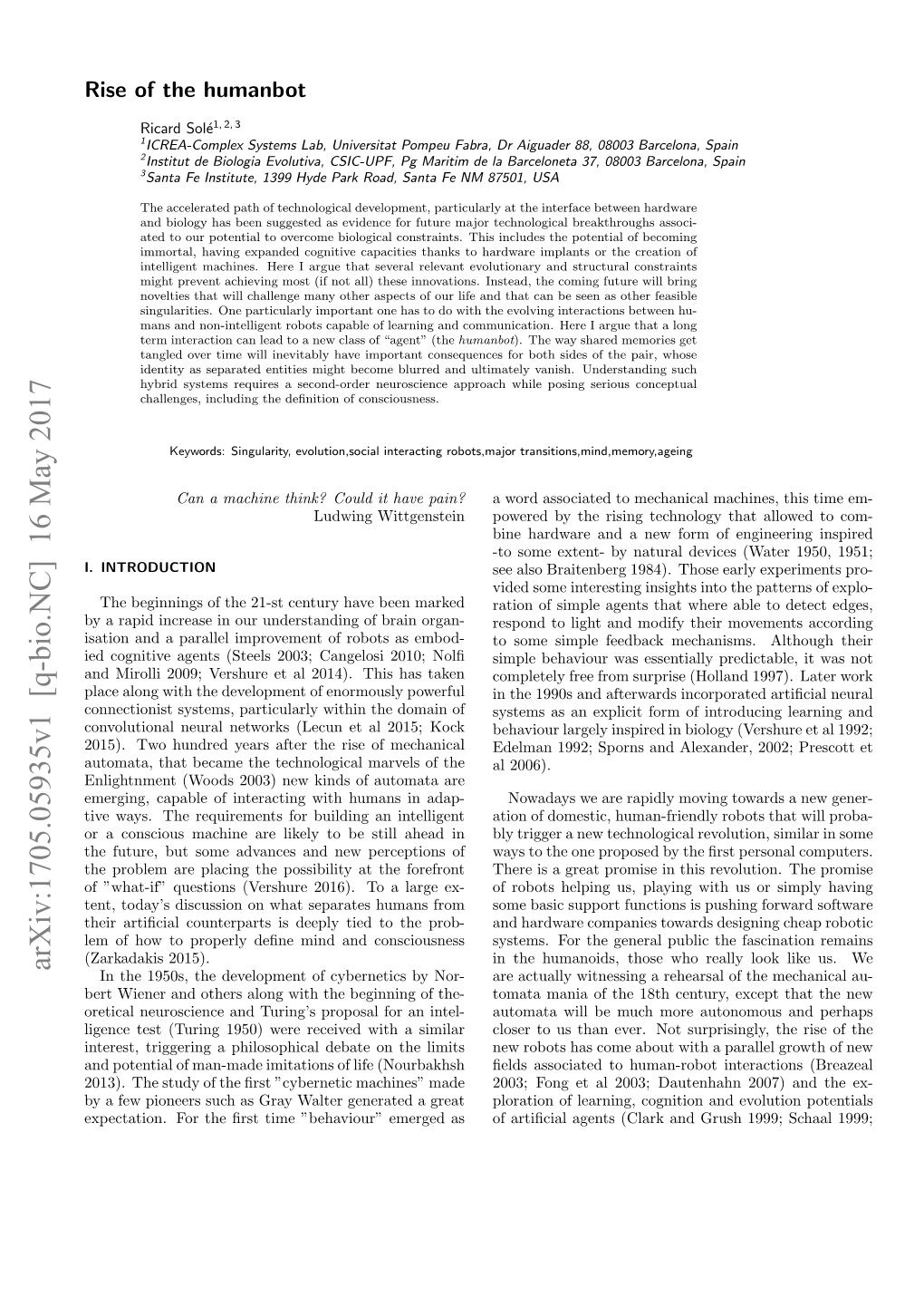 Arxiv:1705.05935V1 [Q-Bio.NC] 16 May 2017