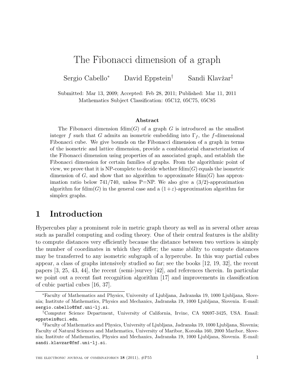 The Fibonacci Dimension of a Graph