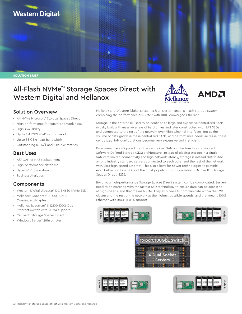 Solution Brief: All-Flash Nvme™ Storage Spaces Direct