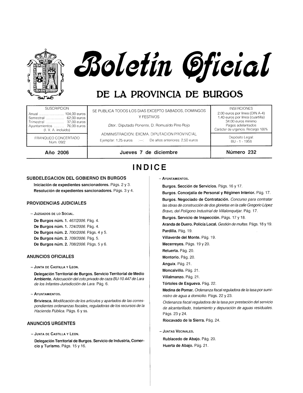 Boletín Oficial De La Provincia De Burgos
