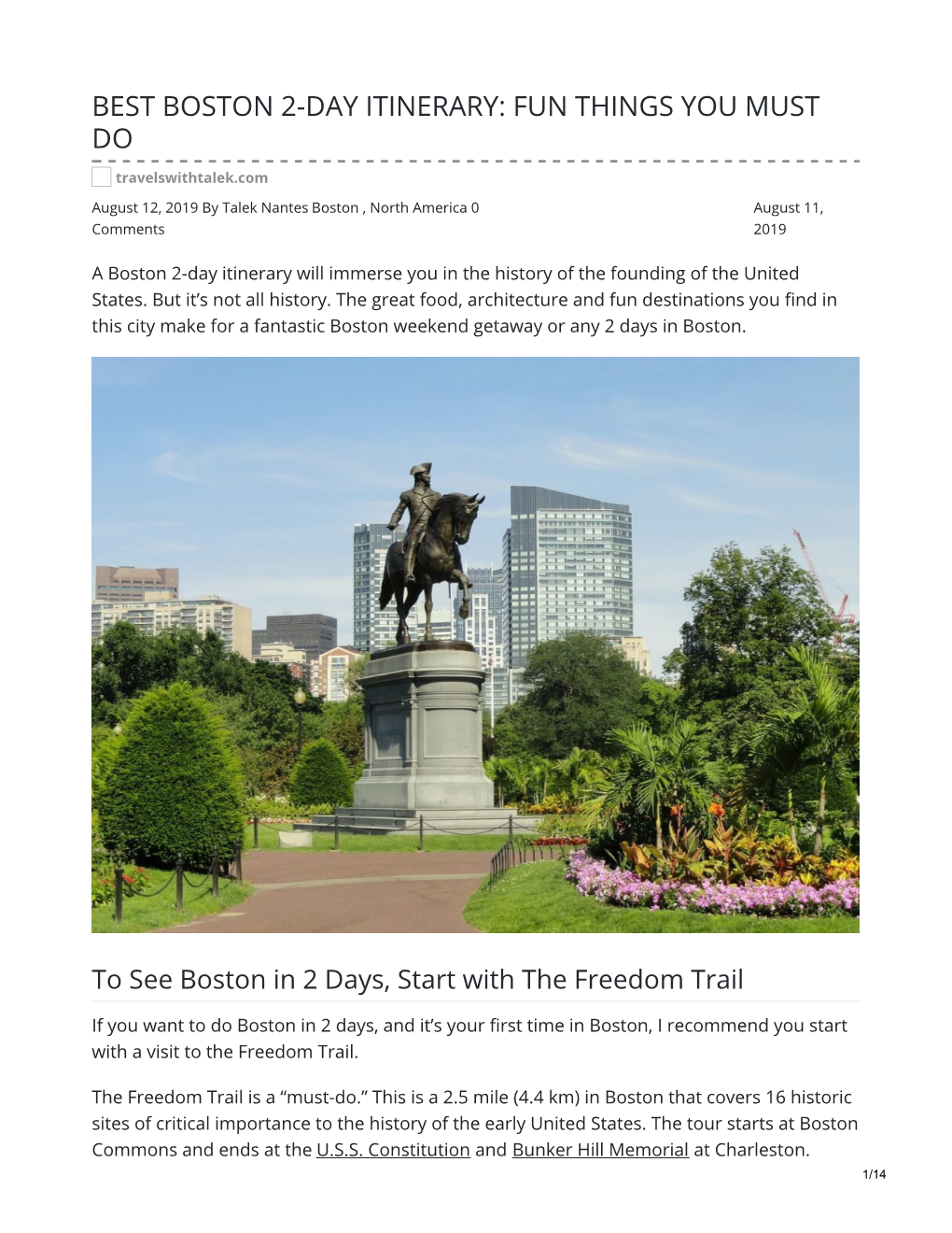Best Boston 2-Day Itinerary: Fun Things You Must Do