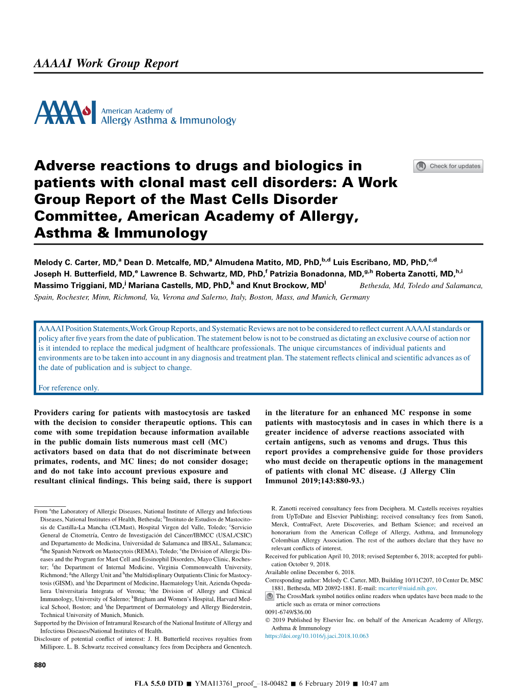 Adverse Reactions to Drugs and Biologics in Patients