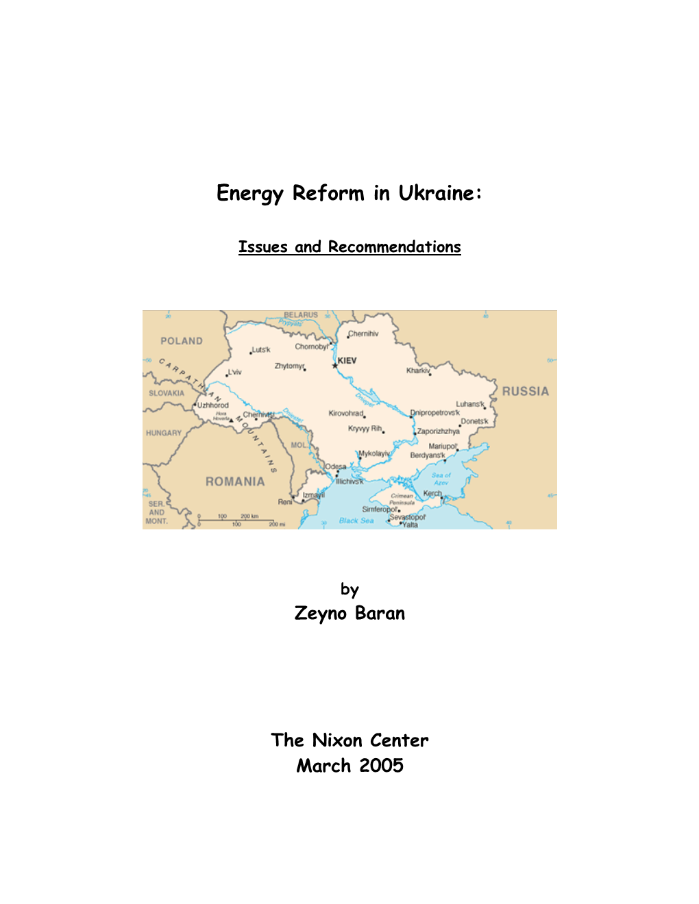 Energy Reform in Ukraine