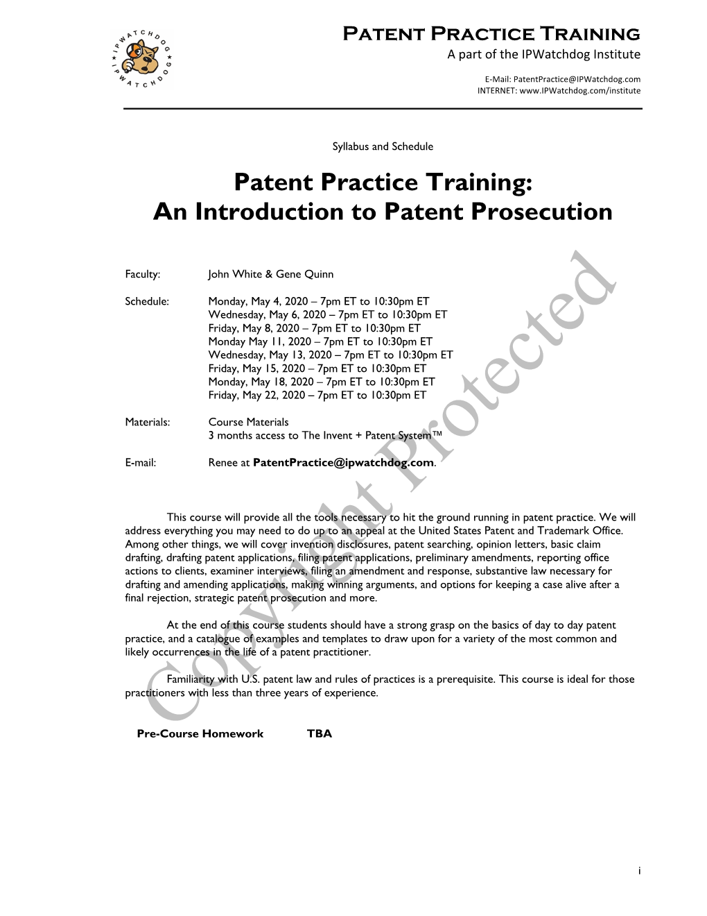An Introduction to Patent Prosecution