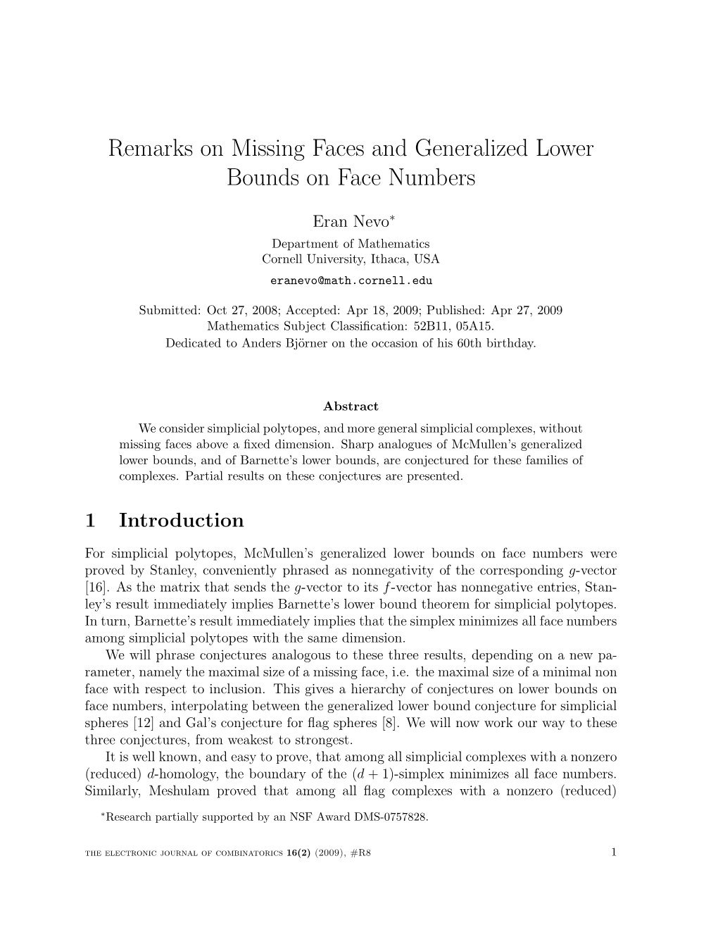 Remarks on Missing Faces and Generalized Lower Bounds on Face Numbers