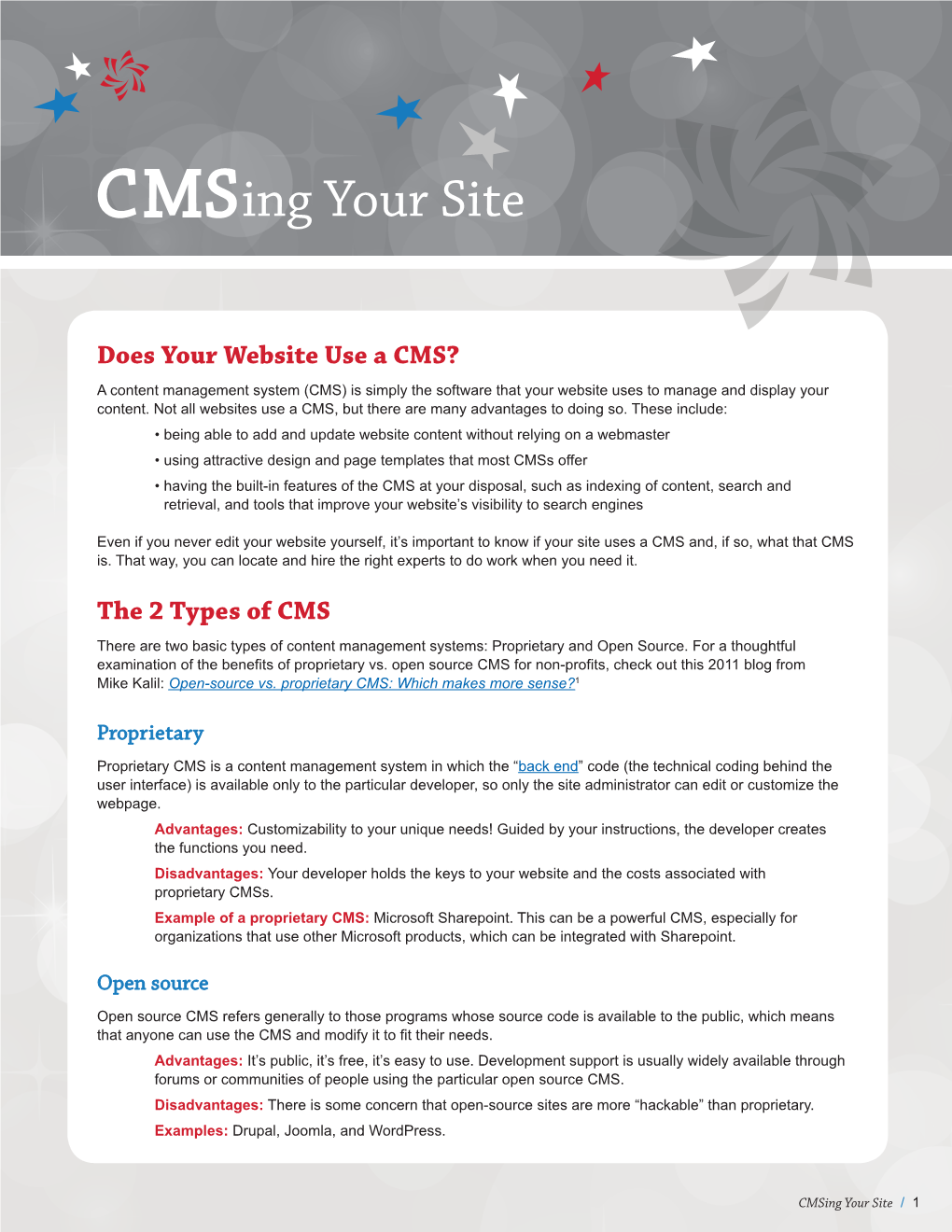 Cmsing Your Site
