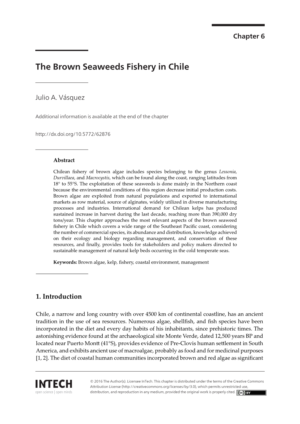 The Brown Seaweeds Fishery in Chile