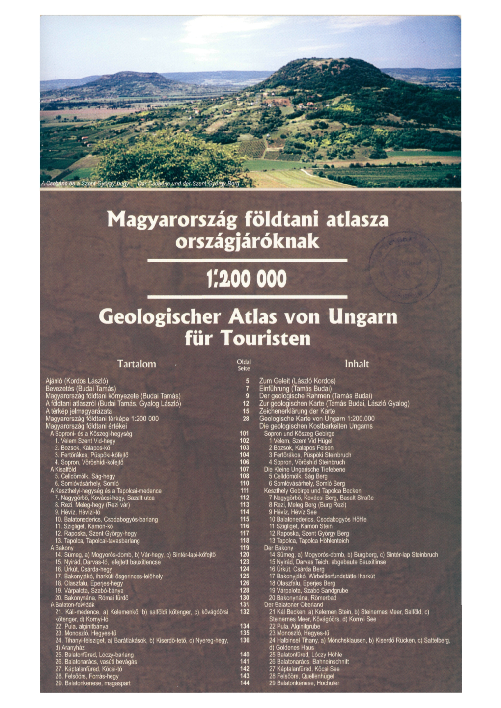 1:100 000 Geologischer Atlas Von Ungarn Für Touristen