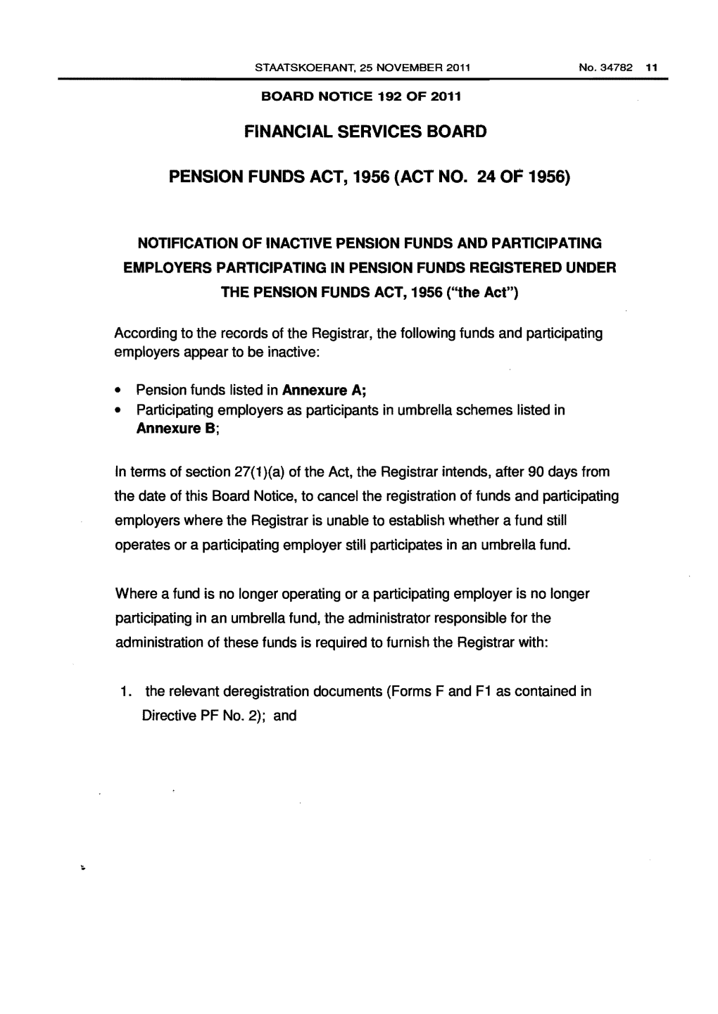 Pension Funds Act, 1956 {Act No