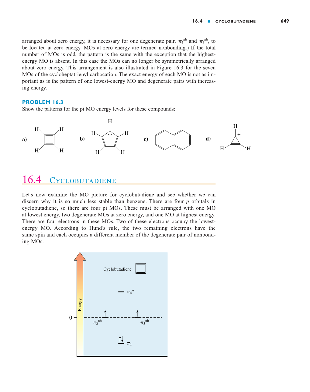 16.4 Cyclobutadiene